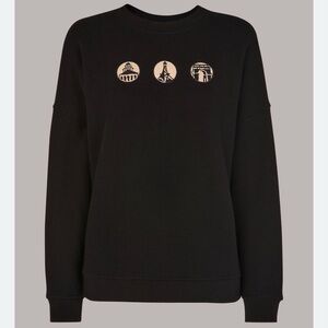 Whistles Black Landmark Motif Sweat Size Small